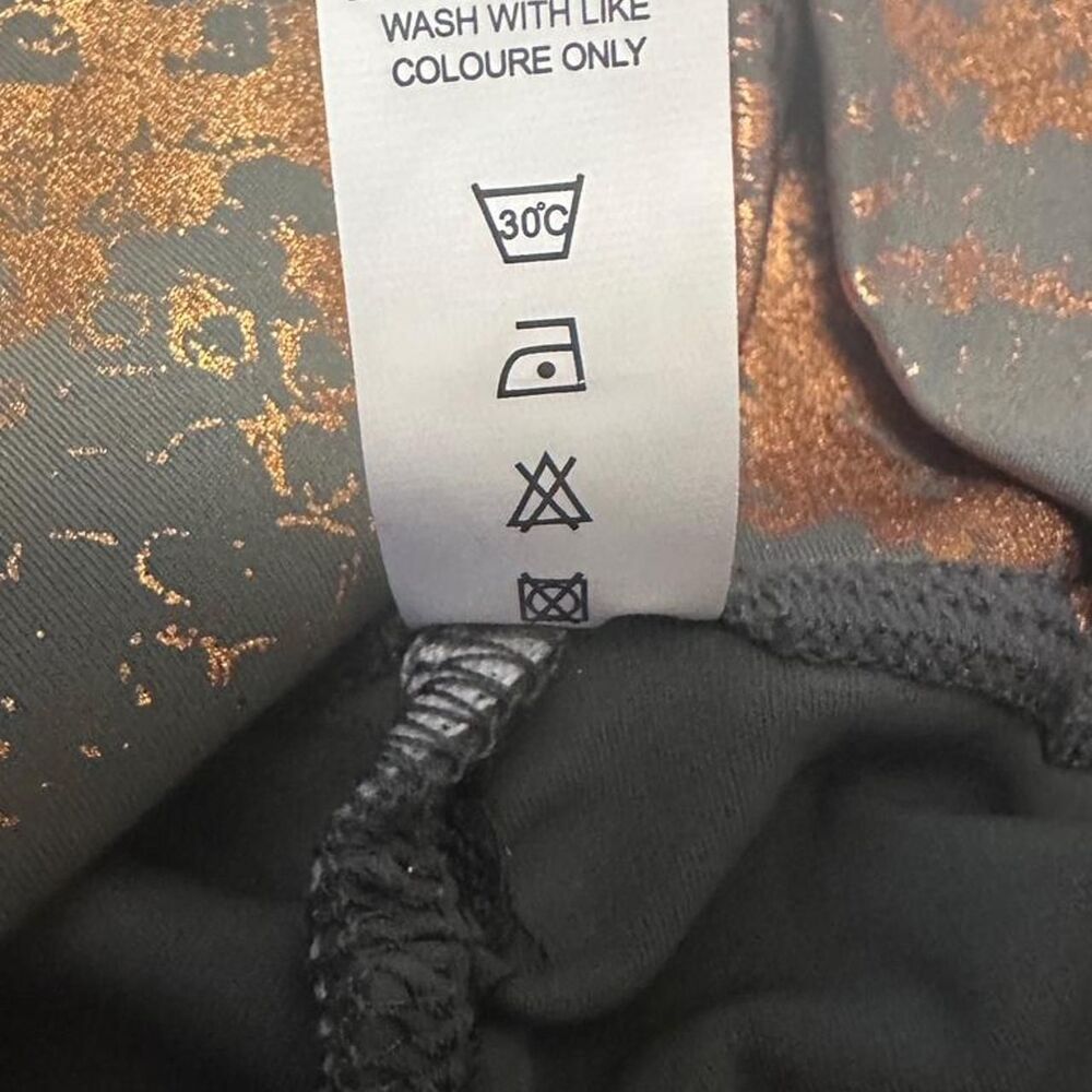 NWOT ZASUWA High Waist Stretch Snake Leggings Z008 Gray Copper Size L - Picture 7 of 8